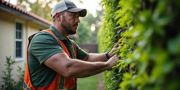 Arborist planting privacy hedges for Florida homeowners – Kap Tree Service